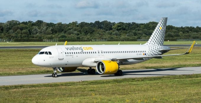 airbus vliegtuig vueling spanje