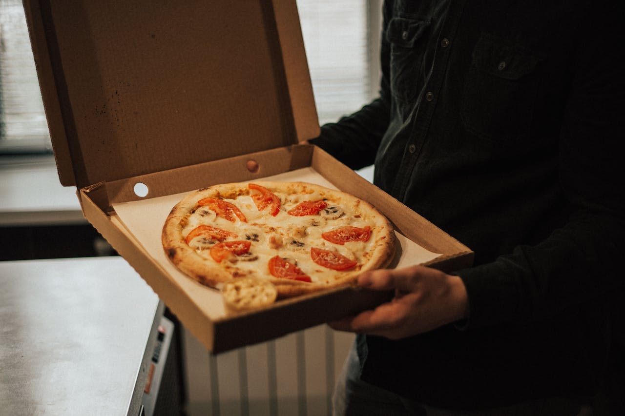 eten pizza