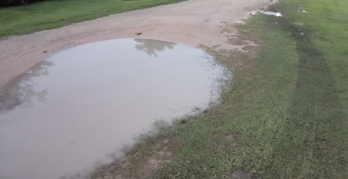 straat zand water weg onderwater
