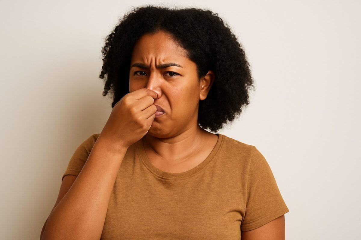 zweet warm hitte stinkt stank geur neus