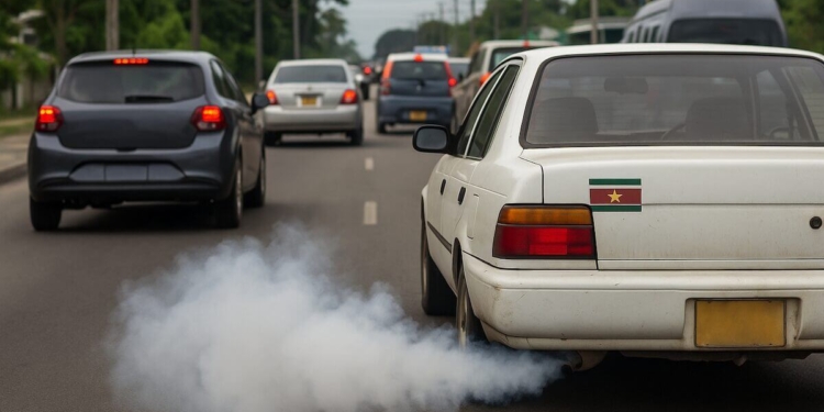 uitlaat rook verkeer auto