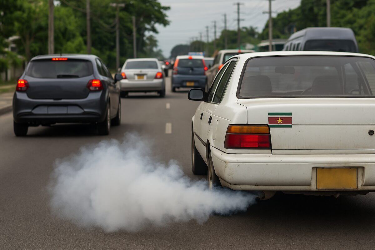 uitlaat rook verkeer auto