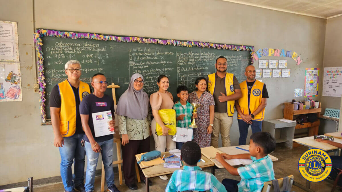 1ste prijswinnaar lions tekenwedstrijd