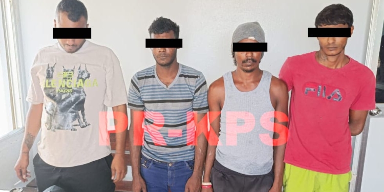 Politiewerkzaamheden na een melding van mishandeling en beroving in het ressort Paradise.