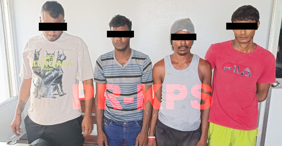 Politiewerkzaamheden na een melding van mishandeling en beroving in het ressort Paradise.