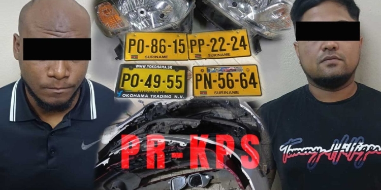Politieonderzoek leidde tot de aanhouding van twee verdachten na een reeks autodiefstallen in Paramaribo.