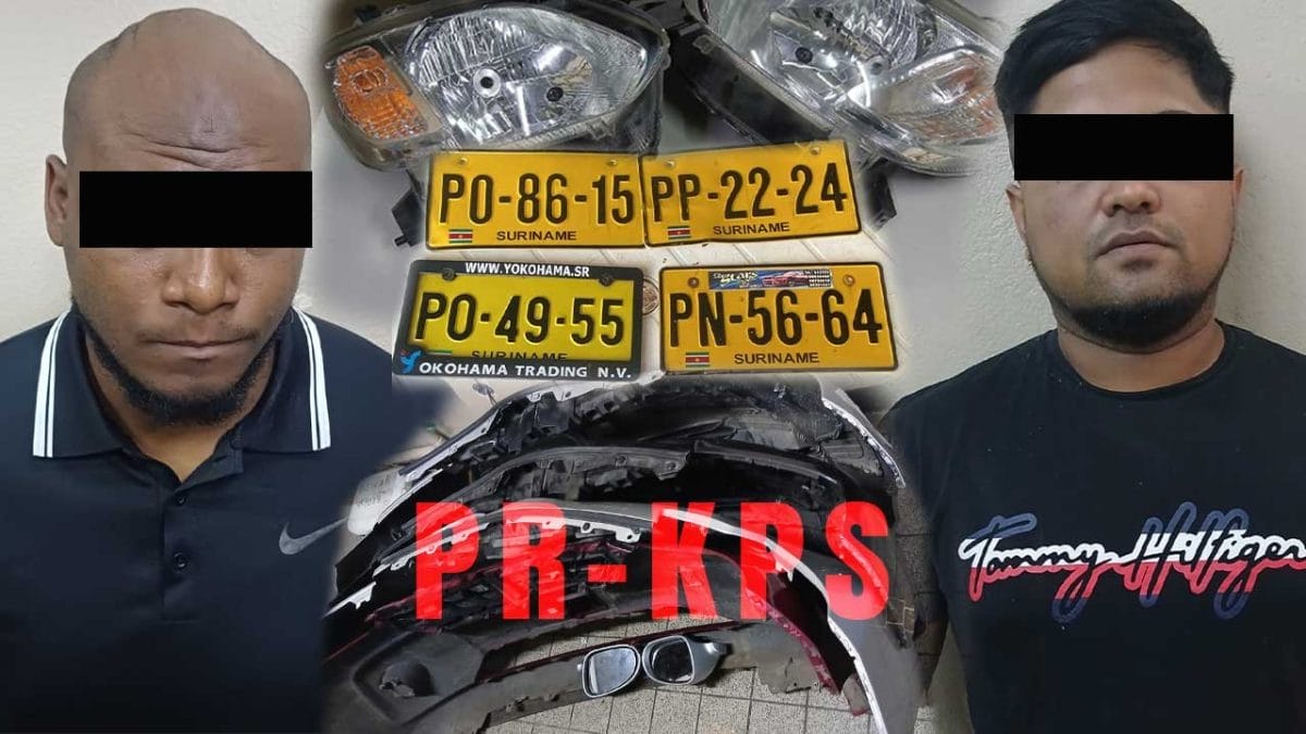 Politieonderzoek leidde tot de aanhouding van twee verdachten na een reeks autodiefstallen in Paramaribo.