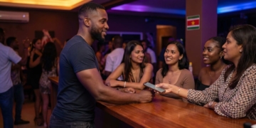 man vrouw nachtleven uitgaan discotheek feest suriname