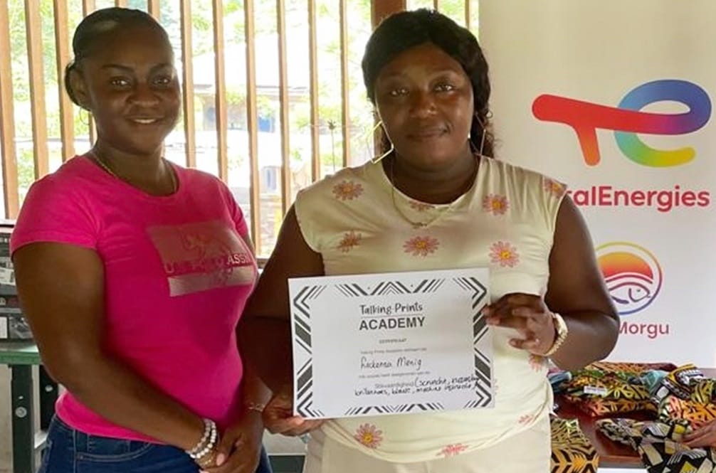 total ondersteunt vrouwen in drepada