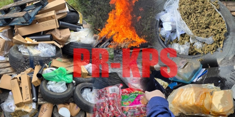 Narcoticabrigade verbrandde in beslag genomen drugs in Kraka onder toezicht van Officier van Justitie