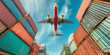 cargo vracht vliegtuig haven container