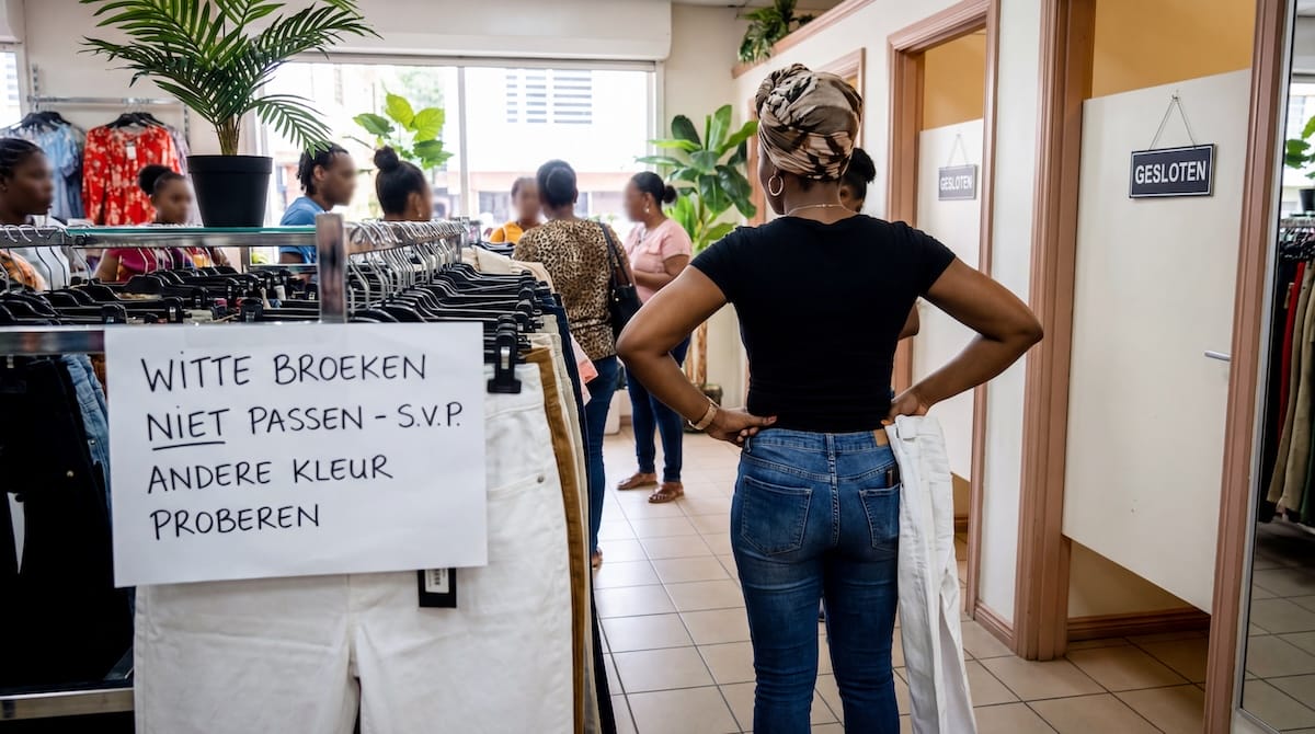 witte broek paskamer