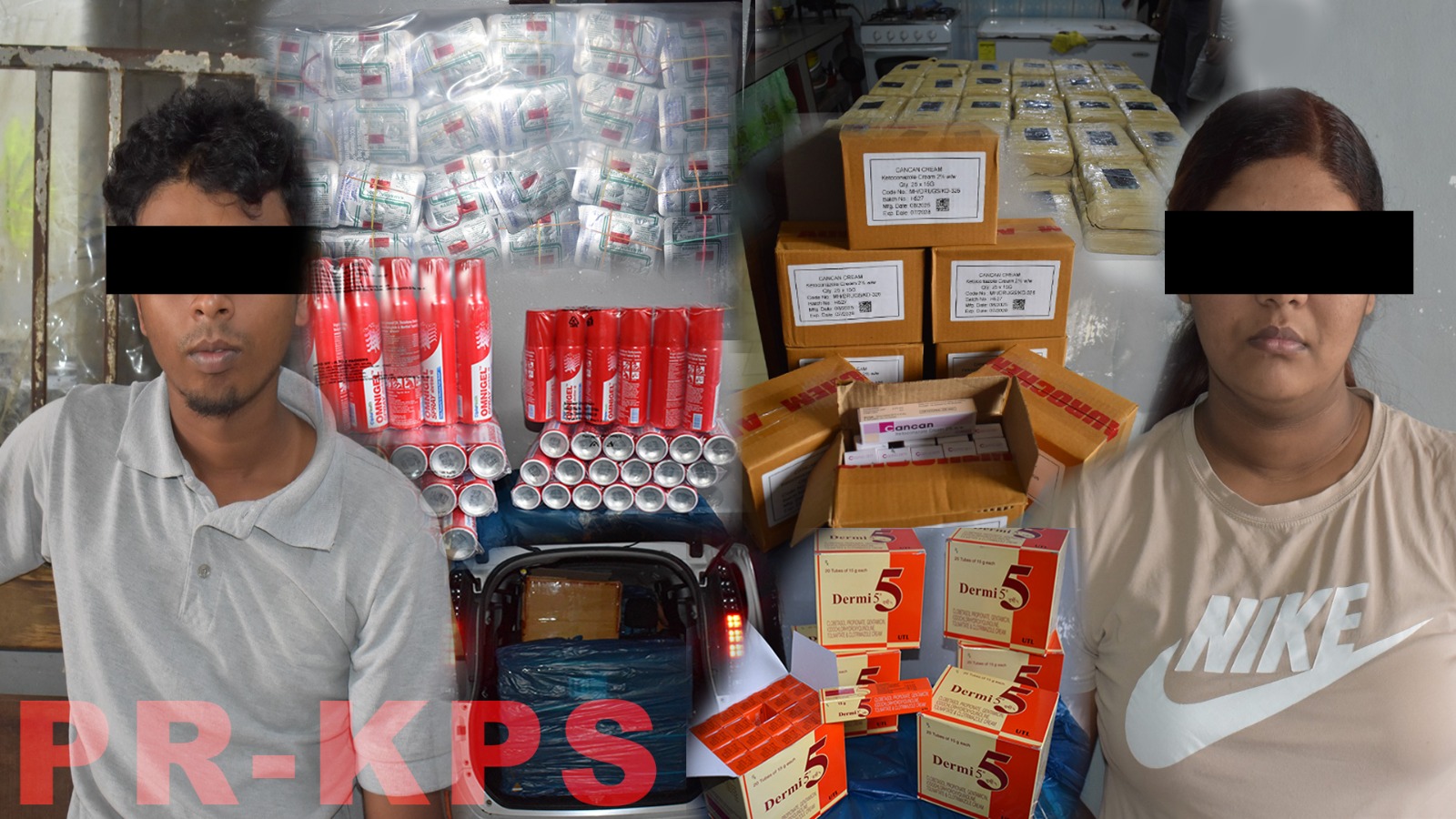 Politie van Regio West nam in Nickerie dozen medicamenten en ruim 151 kilo vermoedelijke drugs in beslag tijdens een controleactie.
