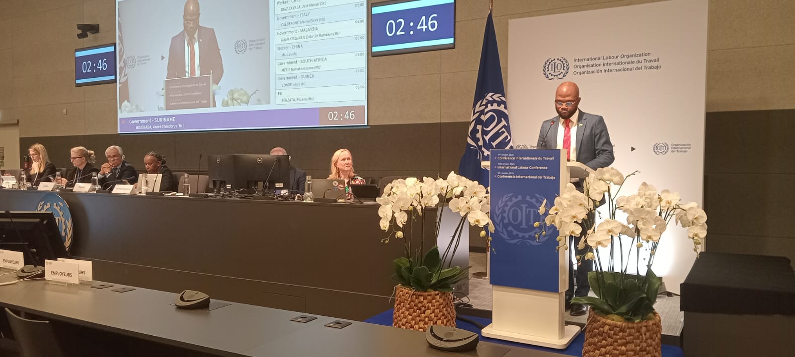 Suriname presenteert arbeidsontwikkelingen op mondiaal podium.