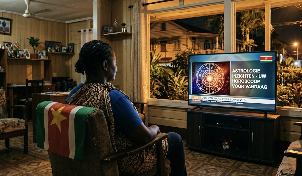 Geor Hering vindt dat publieke media in Suriname zorgvuldig moeten omgaan met reclame-uitingen die volgens hem verwachtingen wekken zonder wetenschappelijke onderbouwing. Beeld: AI