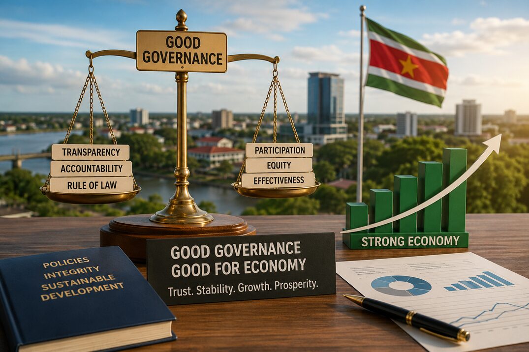 Goed bestuur essentieel voor economie, vertrouwen en institutionele versterking.