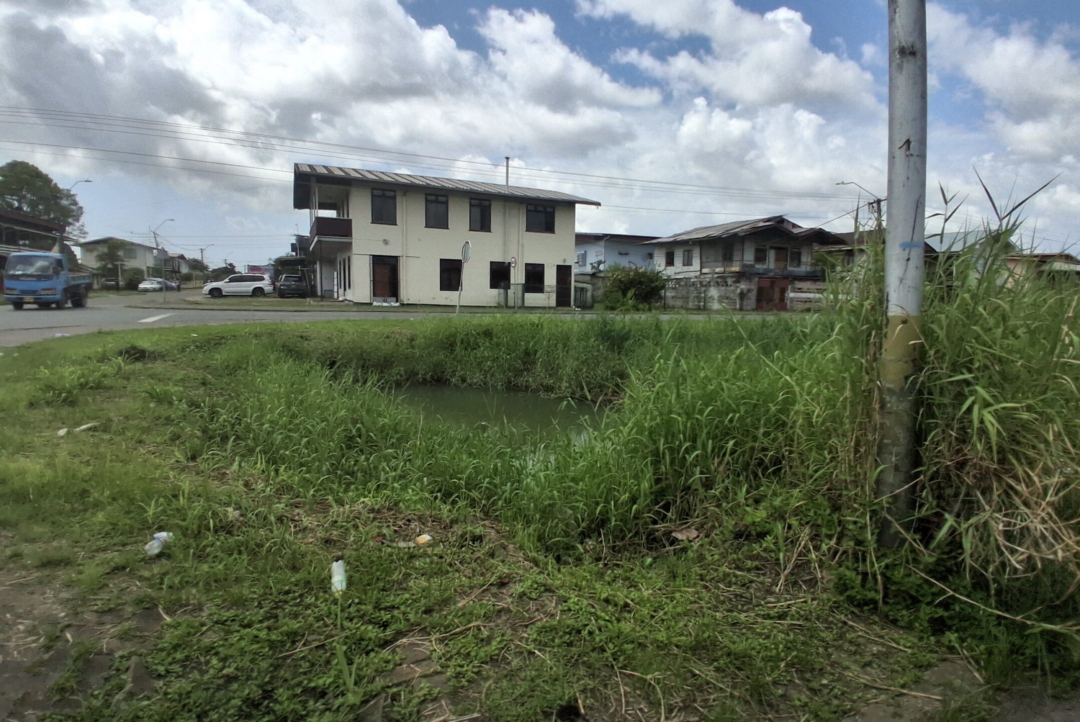 suriname paramaribo perceel gras overwoekerd