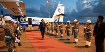 President Jennifer Simons is terug in Suriname na haar deelname aan de 81ste Algemene Vergadering van de Verenigde Naties in New York. Foto: CDS